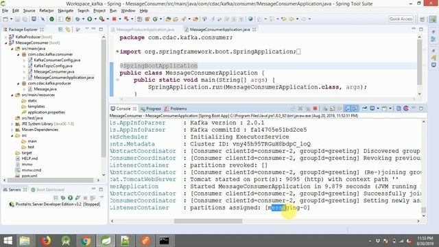 Apache Kafka Producer Consumer - Spring Boot смотреть онлайн