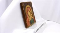 Икона печатная Богородица Корсунская, старинная икона 19 века. PI0059