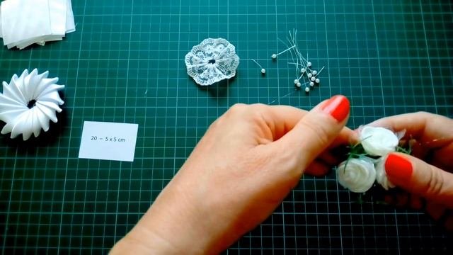 ★ DIY ★ БРОШЬ КАНЗАШИ, МК/ BROCHE DE MINI ROSAS