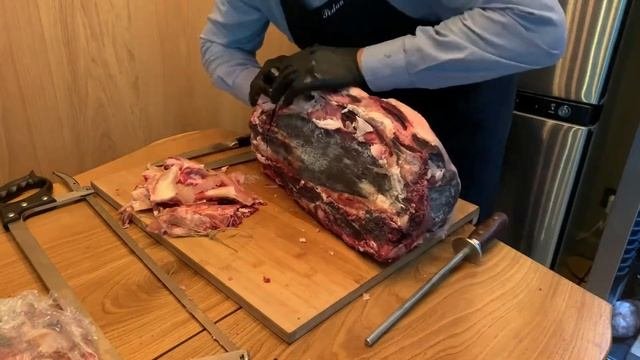 Стейк портерхаус нарезка.