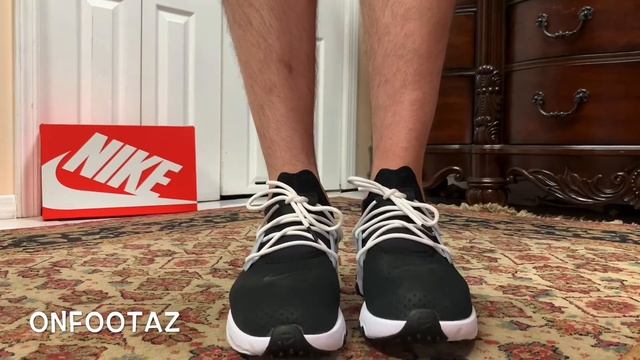 Nike React Presto Black White On Foot смотреть онлайн