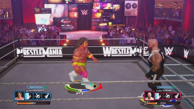 WWE 2K Battlegrounds - Ultimate Warrior VS Luke Gallows смотреть онлайн