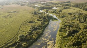 Река Пьяна в Нижегородской Области, виды с высоты птичьего полёта - Дивеевский туристический клуб