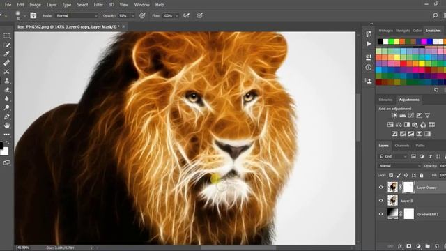 Glowing Animals #1 - Photoshop Tutorial - With Fractalius Filter смотреть онлайн