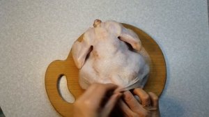 Курица запеченная в духовке ! Фаршированная рисом ! Простой рецепт !