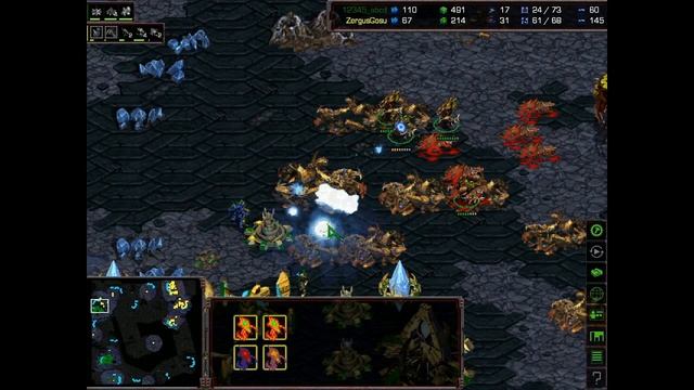 Две игры StarCraft: Brood War на карте Othello - ZVP с комментариями. смотреть онлайн