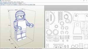 Lego Man (whatman paper) Разборная модель Лего-человечка