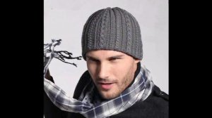 Вязаные мужские шапки