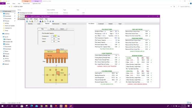 Pile Cap Design in ASDIP Foundation v4 смотреть онлайн