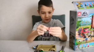Лего набор ДИНОЗАВРЫ С МАШИНОЙ И ДОМОМ 👍😃#лего #динозавры #детскийканал
