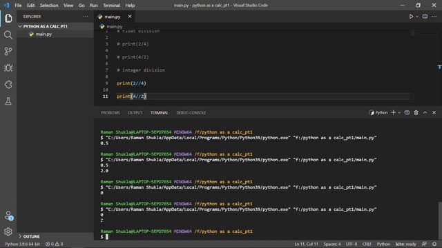 Python As A Calculator - Part 1