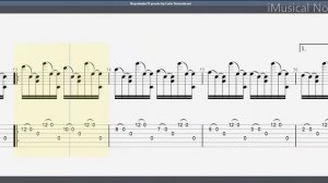 Guitar TAB - Carlo Domeniconi : Koyunbaba IV presto | Tutorial Sheet Lesson #iMn