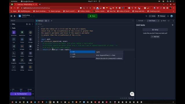 Using Python Math Library