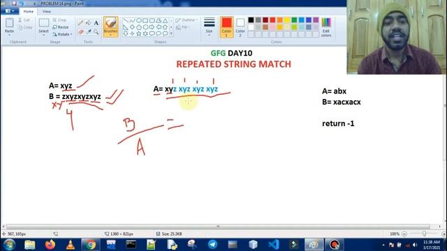 Day 10 Repeated String Matched 30 days code of challenge GFG смотреть онлайн