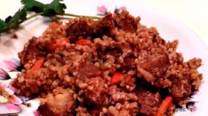 Гречка с говядиной! Рецепт!