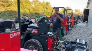 Мини погрузчик Land Digger обзор партии августа, планировка площадки из боя бетона