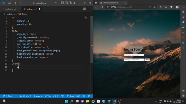 Login Form using HTML & CSS