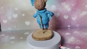 Медведь/ ватная игрушка на ёлку/ игрушки из ваты