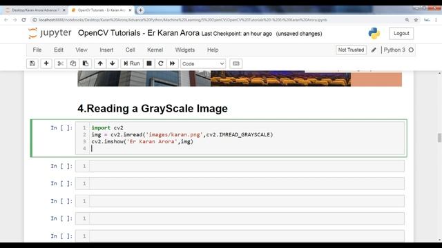 How to Read a Gray Scale Image in OpenCV using Python