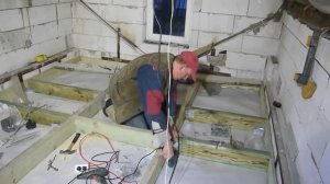 Перекрытие в бане из газобетона.