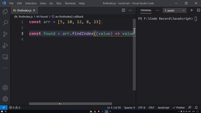 JavaScript findIndex() Array function | JS Buffer