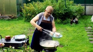 Варим парим и коптим грудинку. Варено-копченая грудинка.