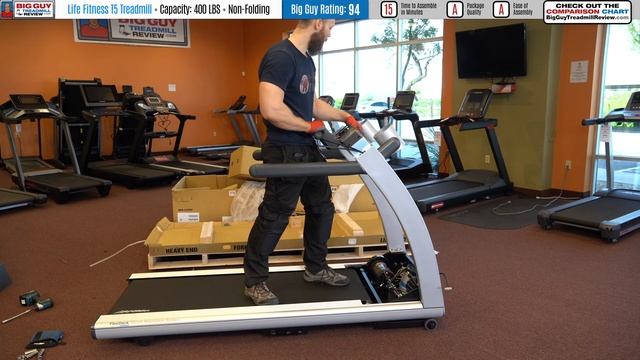 Life Fitness T5 Treadmill Assembly with Go Console - BigGuyTreadmillReview.com смотреть онлайн