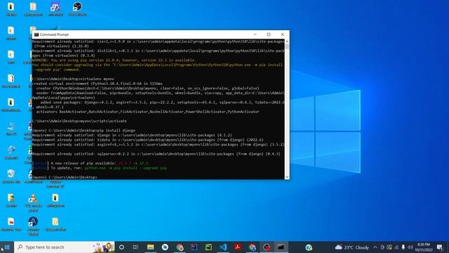 How to create django virtual environment , install  django and start a django project in your pc.