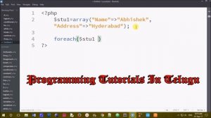 Arrays in PHP in Telugu part 2 || Kotha Abhishek