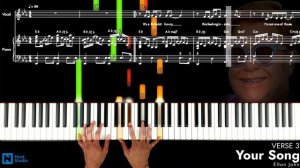 Elton John - Your Song | PIANO TUTORIAL | ADVANCED