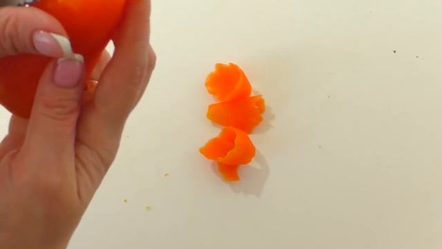 Украшение из моркови. Как сделать розу. how to make a rose out of a carrot. смотреть онлайн