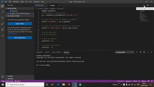 Manipulate IP Addresses in Python using ipaddress Module.