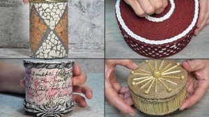 4 IDEAS with tin cans, what to do with tin cans, tin cans crafts, craft ideas, handicraft