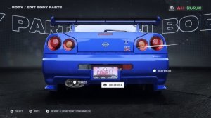 NFS Unbound - NISSAN Skyline GT-R R34 Customization | Max Build S+