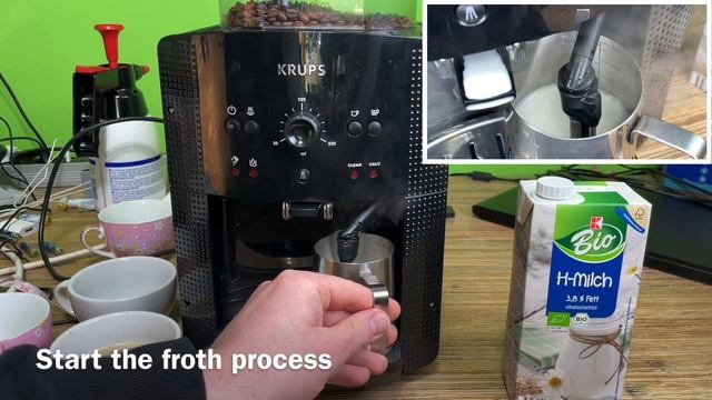 How to make delicious cappuccino using a Krups Essential EA810870 coffee maker DIY смотреть онлайн