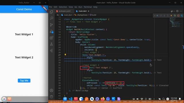 31.Const Keyword | Improve App Performance | Flutter 3 In Hindi