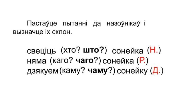 Тэма 6. Назоўнік. Змяненне назоўнікаў па склонах смотреть онлайн