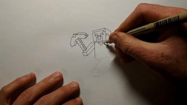 Как нарисовать СТИВА из майнкрафт смотреть онлайн