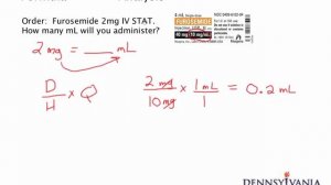 Dose Conversion #1 - mg to mL Using Label