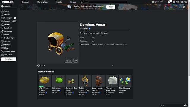 The RAREST Roblox Dominus (1 Owner!) смотреть онлайн