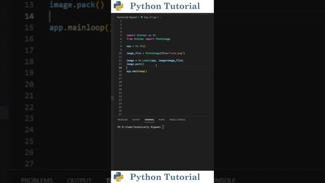 Adding Images To Tkinter Apps | Python Tutorial