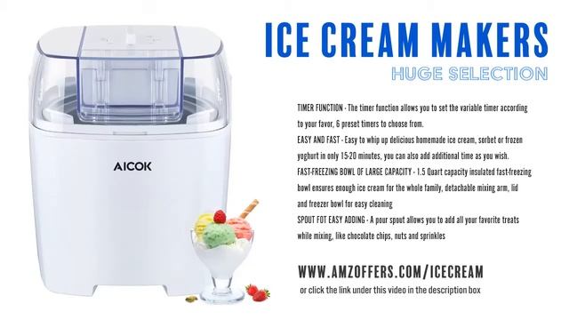 Gourmia Gsi170 Automatic Ice Cream Maker Frozen Yogurt and Sorbet Maker With Digital Timer Easy смотреть онлайн