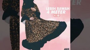 XELLEA - Gamis Abaya Arab Turki Pakaian Wanita Maxi Dress Motif Leopard Bahan Katun Super Adem