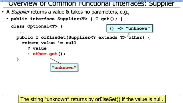 Java Functional Interfaces: Supplier смотреть онлайн