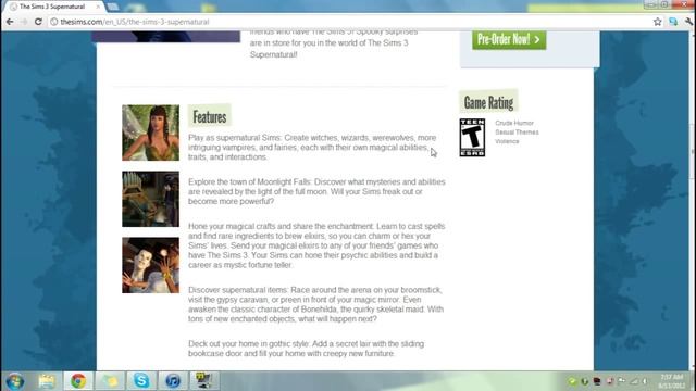 The Sims 3 "Supernatural" Expansion Pack Announcement смотреть онлайн