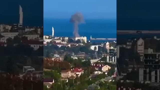 В Севастополе беспилотник влетел в крышу штаба Черноморского флота.