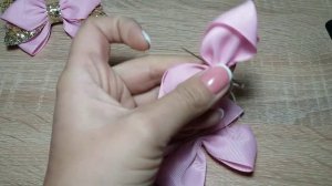 Бантики из КОЖИ и репса/ Как сделать бантики МК🎀/ DIY Easy Ribbon Bow Tutorial / Рукодельница DIY🎀