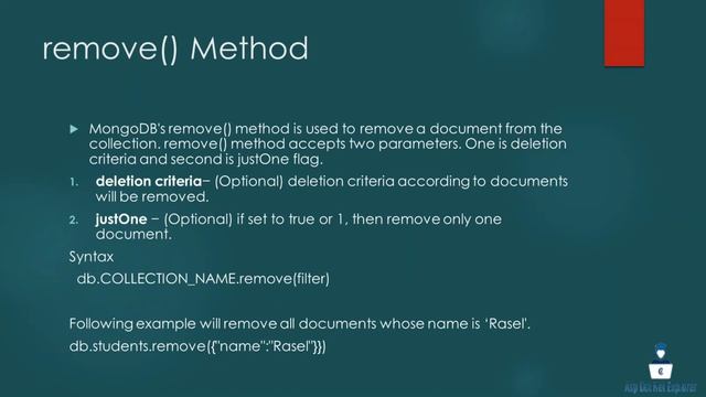 MongoDB Delete Document | Remove, DeleteOne and DeleteMany Methods | CRUD Operation | Asp.Net Core