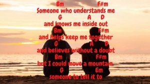 One Friend - Dan Seals (Lyrics) and (Guitar Chords)