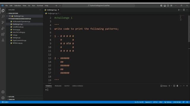 PYTHON - CHALLENGE + NESTED LOOP (11)